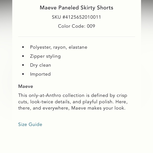 NWT new 12 Anthropologie Maeve paneled skirty shorts black white bow winter - Picture 5 of 17